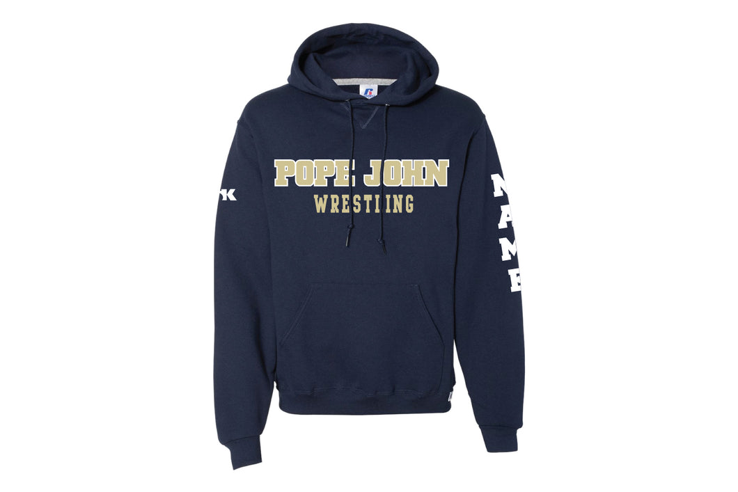 Pope John Wrestling Cotton Hoodie - Navy