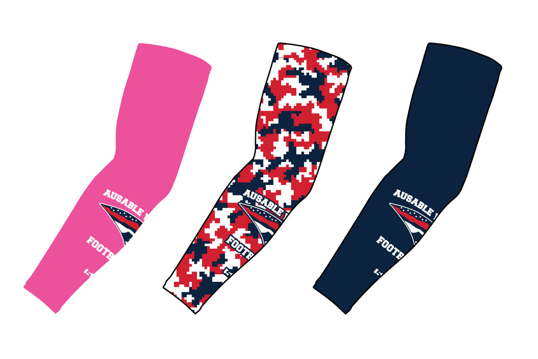 AuSable Patriots Football Sublimated Compression Sleeve - Pink / Camo/ Navy
