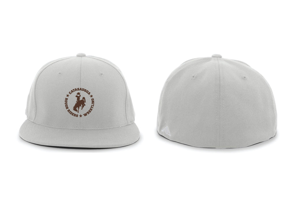 Catty Rough Riders Wrestling FlexFit Cap - Grey