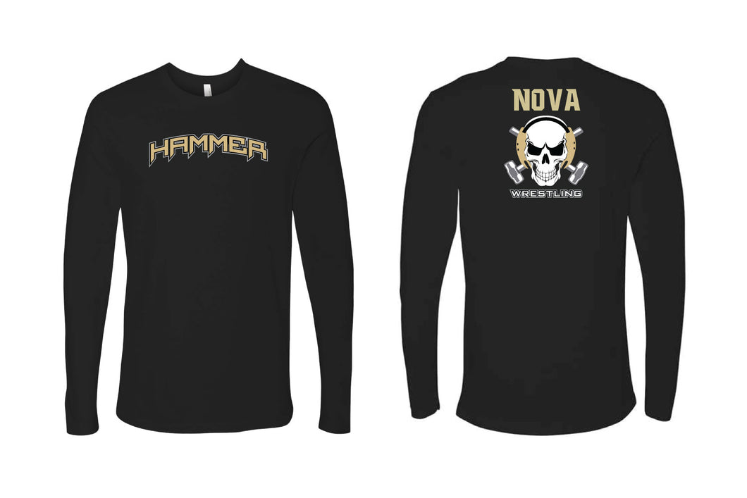 Hammer Wrestling Long Sleeve Cotton Crew - Black