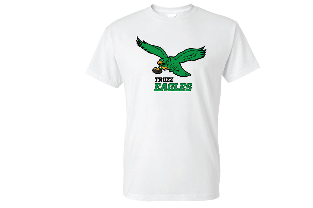 Truzz Eagles Cotton Crew Tee - White