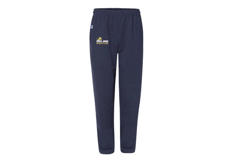 Pope John Wrestling Russell Athletic Closed Bottom Sweatpants with Pockets - Navy