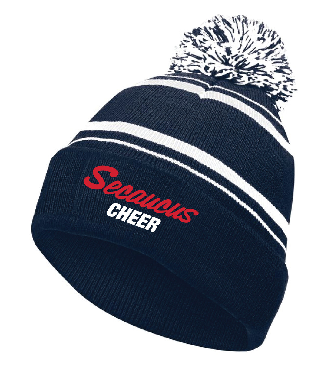 Secaucus Cheer Pom Beanie - Navy