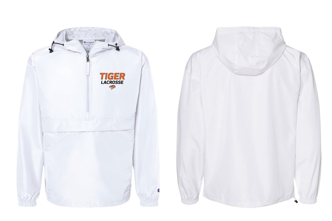 Tiger Lacrosse Windbreaker 1/2 Zip Jacket - White