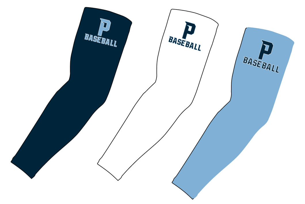 Paramus JR Baseball Sublimated Compression Sleeve - Navy / White / Carolina Blue