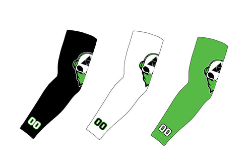 Invaders Baseball Sublimated Compression Sleeve - Black / White / Green