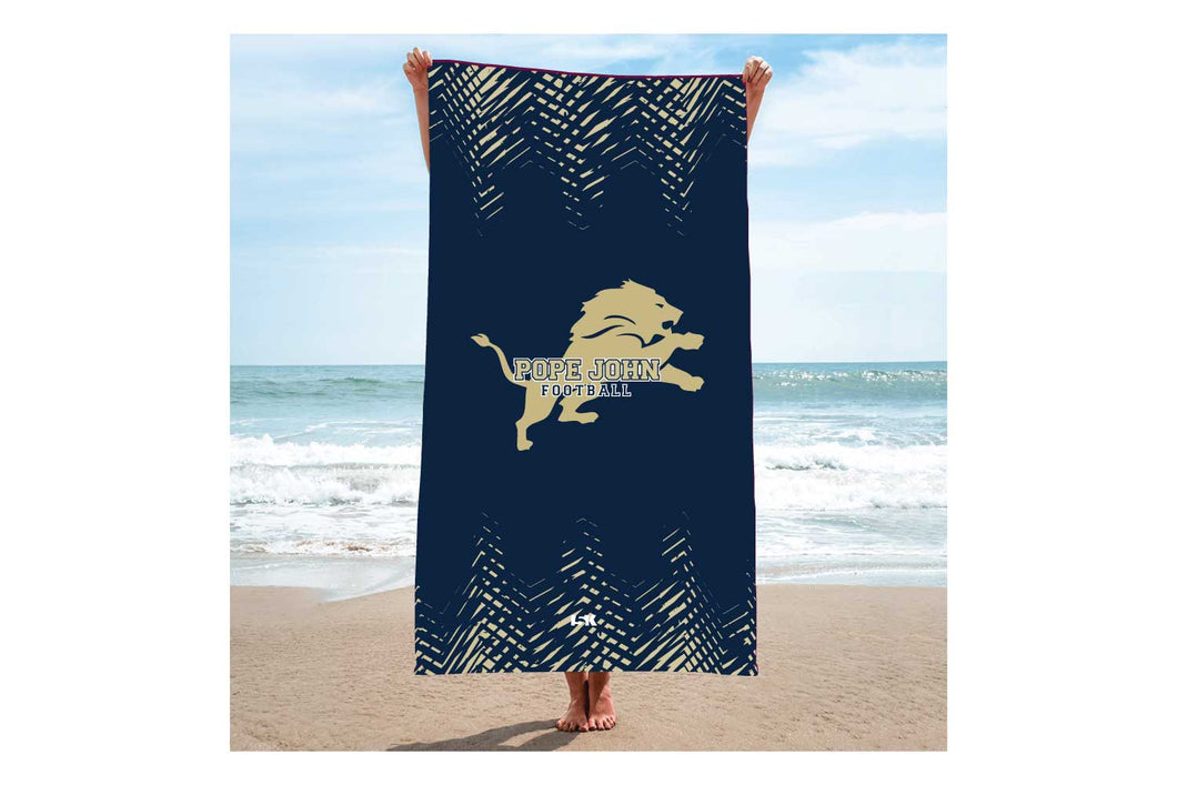 Pope John HS Football Sublimated Beach Towel