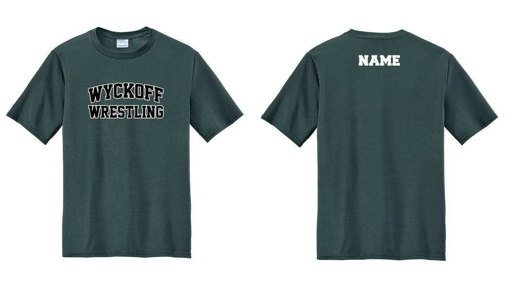 Wyckoff Wrestling DryFit Performance Tee - Dark Green