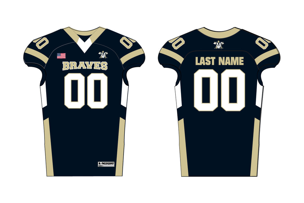 Braves Football Sublimated (Home) Jersey - Navy