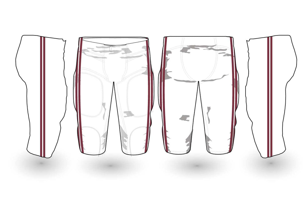 Crusaders Football Sublimated Non-Integrated Game Pants