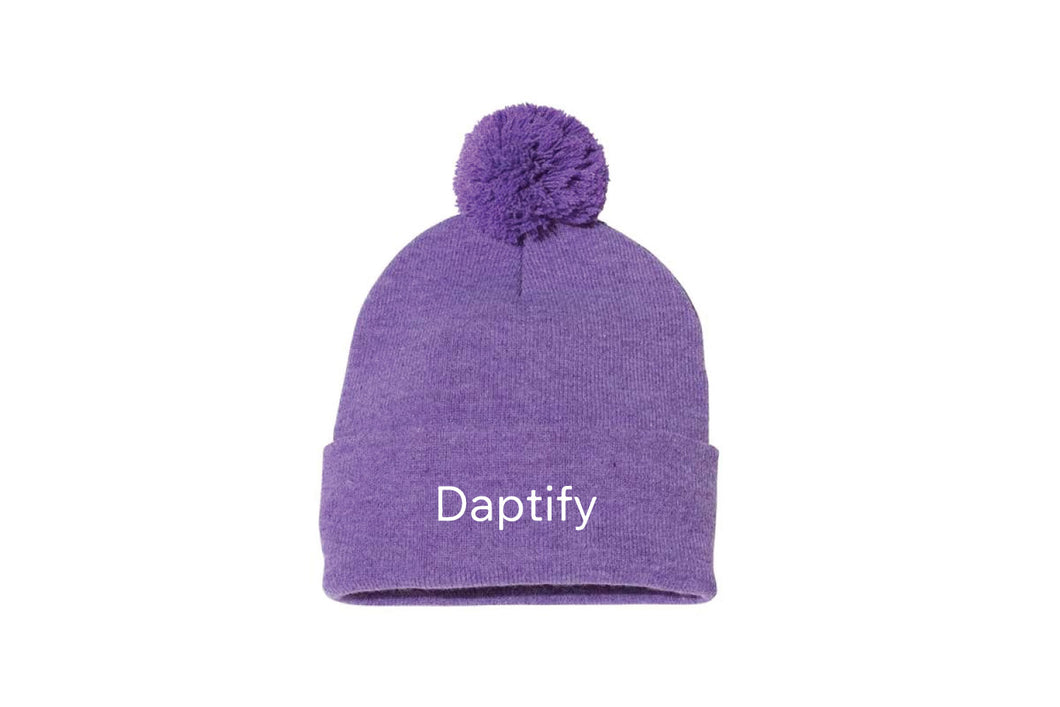 Daptify Pom Beanie - Heather Purple