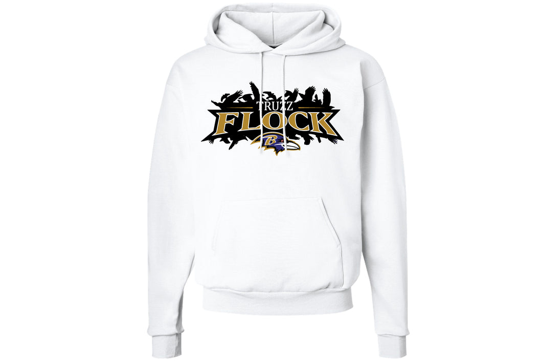 Truzz Ravens Cotton Hoodie - White