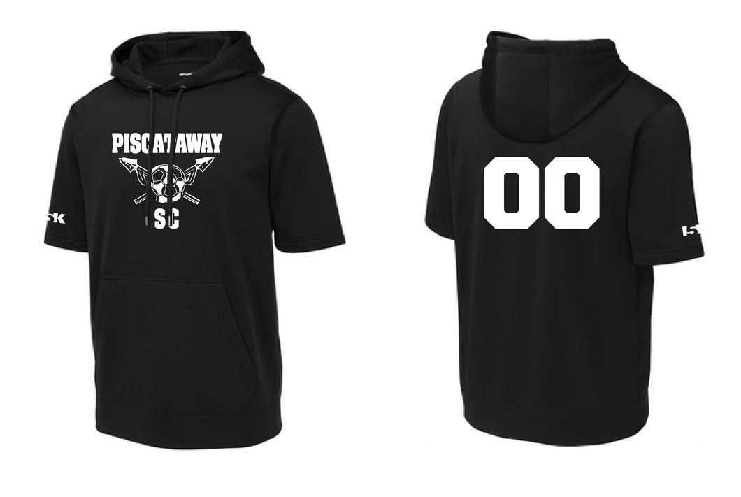 Piscataway Soccer Short Sleeve Hoodie - Black