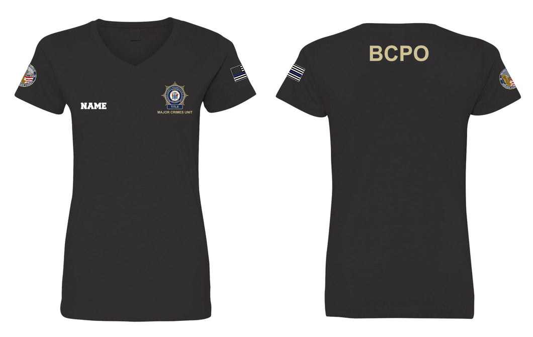 BCPO Cotton Women's V-Neck Tee - Black - 5KounT2018