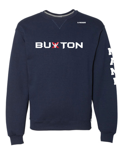 Buxton Russell Athletic Cotton Crewneck Sweatshirt - Navy - 5KounT2018