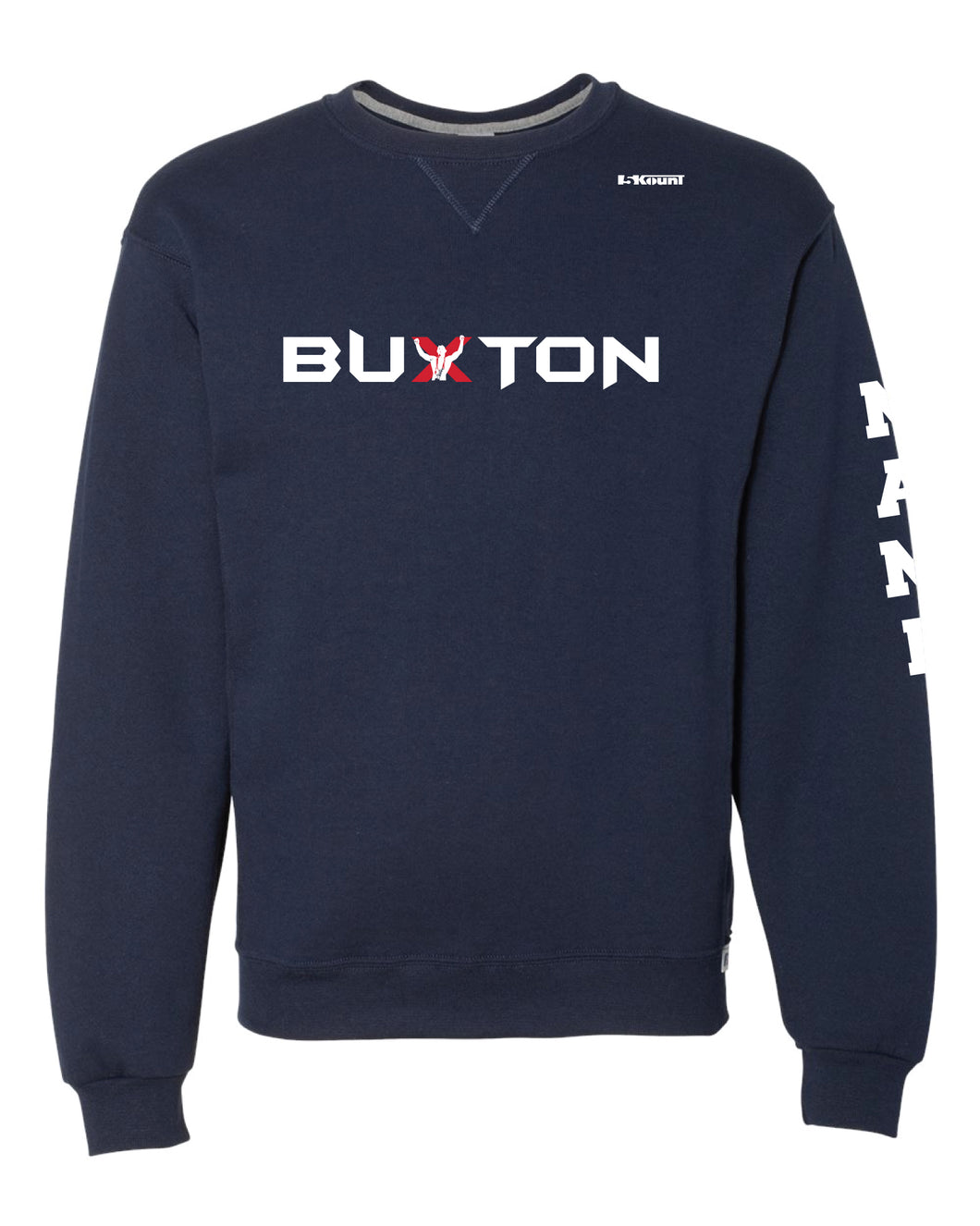 Buxton Russell Athletic Cotton Crewneck Sweatshirt - Navy - 5KounT2018