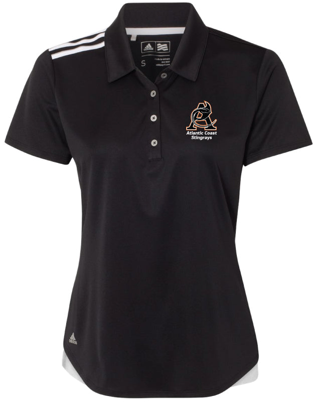 Atlantic Coast Stingrays Ladies' Adidas Polo - Black - 5KounT