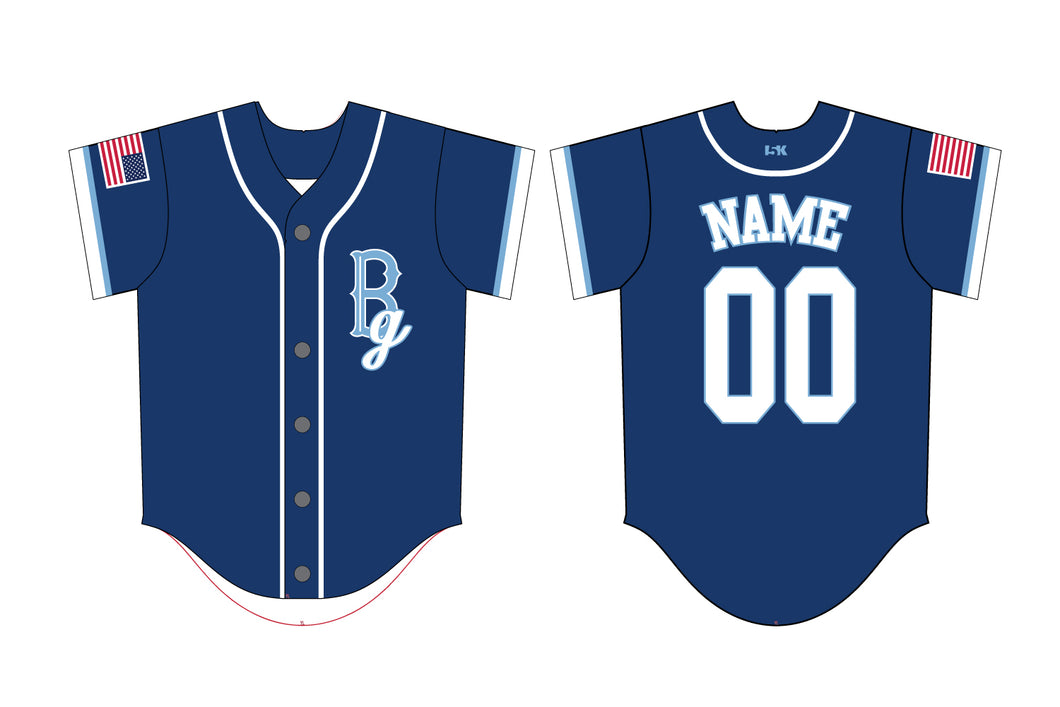Ball Girls Baseball Sublimated Game Jersey - Navy - 5KounT