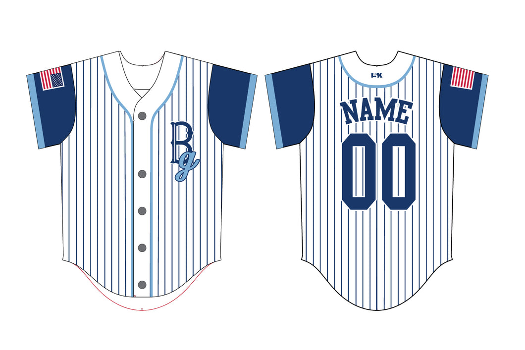 Ball Girls Baseball Sublimated Game Jersey - White - 5KounT