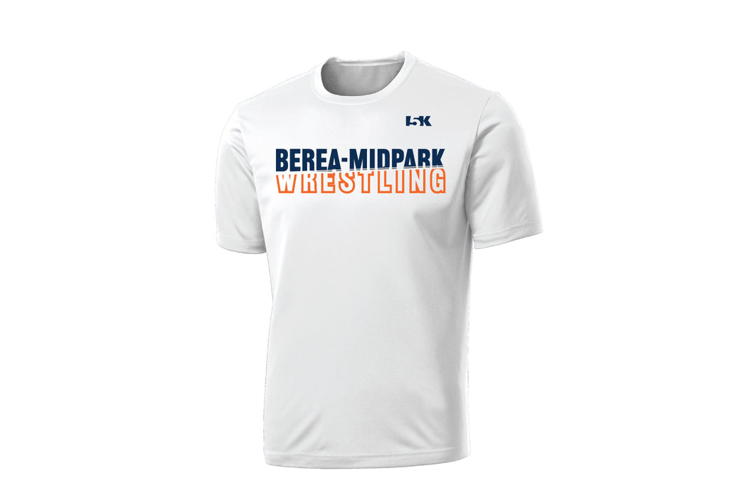 Berea Midpark Wrestling Dryfit Performance Tee - white - 5KounT