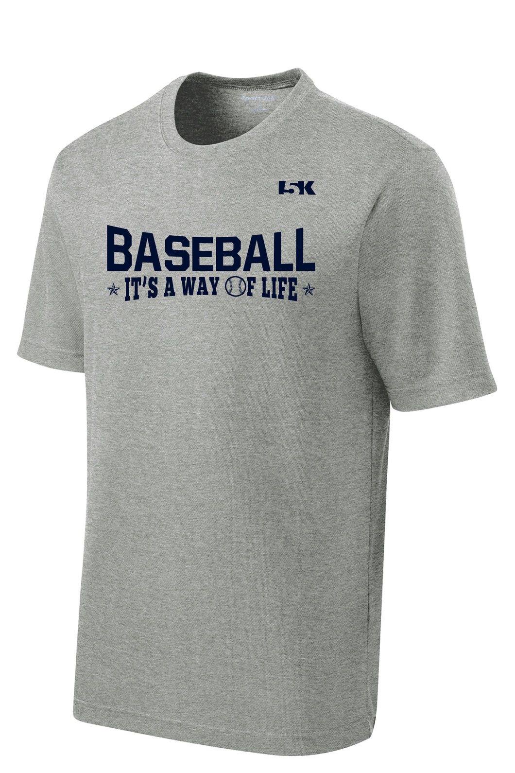 Baseball is a Way of Life Dryfit Performance Tee - Grey - 5KounT2018