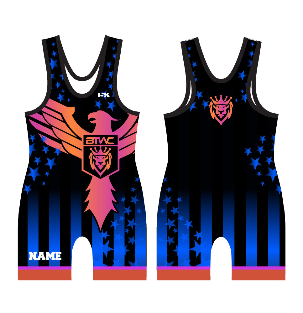 Bitetto USA Sublimated Men's Singlet - NEON DESIGN 3 - 5KounT