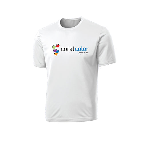 Coral Color Process Dryfit Performance Shirt - White - 5KounT2018