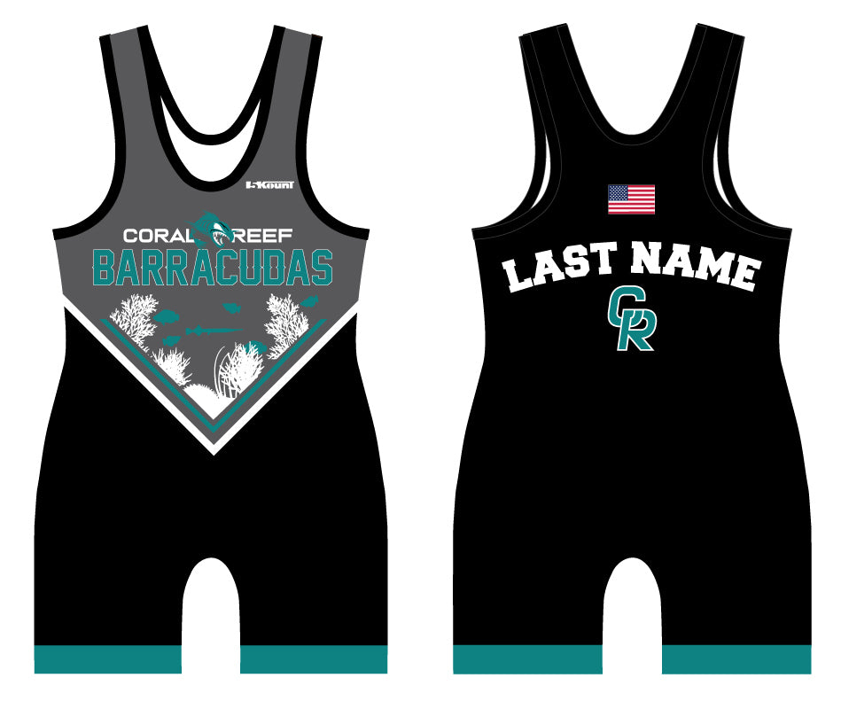Coral Reef Wrestling Sublimated Singlet - 5KounT2018