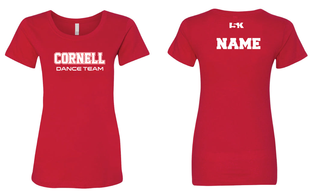 Cornell Dance Women's Cotton Crew - Cornell Red - 5KounT