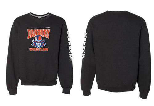 Danbury HS Wrestling Russell Athletic Cotton Crewneck Sweatshirt - Black - 5KounT2018