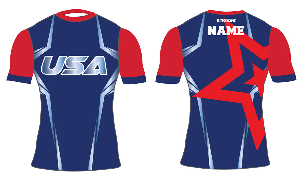 USA Freestyle Wrestling Sublimated Compression Shirt - Freestyle 2 - 5KounT2018