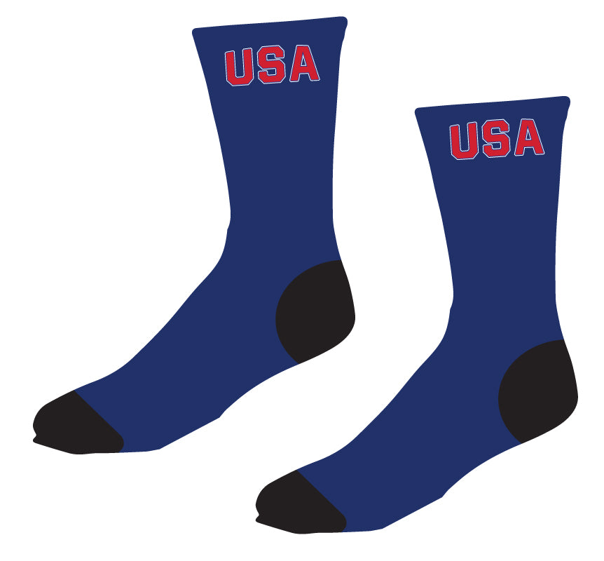 USA Freestyle Wrestling Sublimated Socks - Freestyle 1 - 5KounT2018
