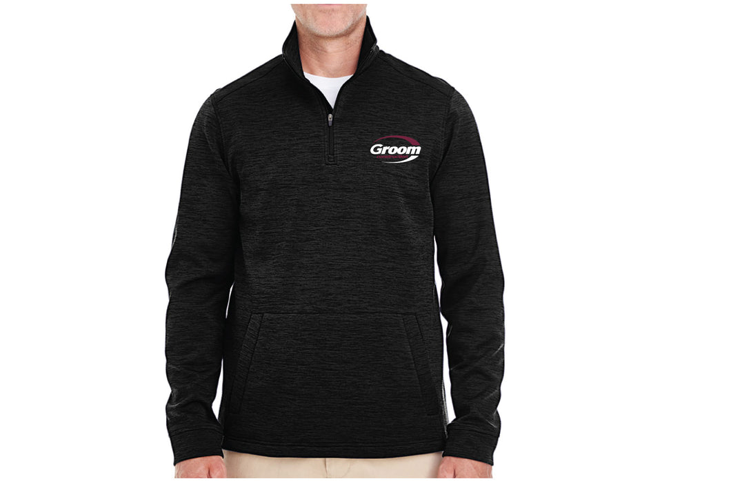 Groom Construction Fleece Quarter Zip - Black - 5KounT