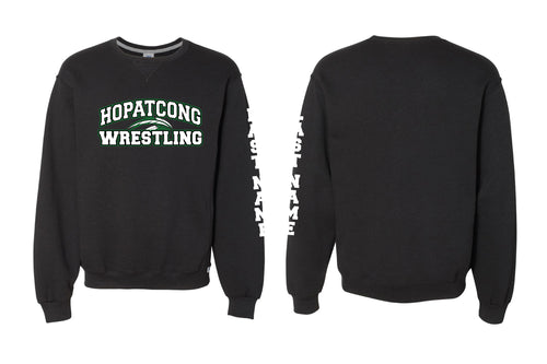 Hopatcong Wrestling Russell Athletic Cotton Crewneck Sweatshirt - Black - 5KounT