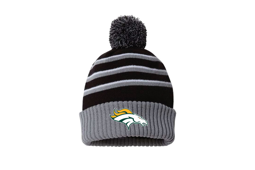 Montville Wrestling Pom Beanie - Black