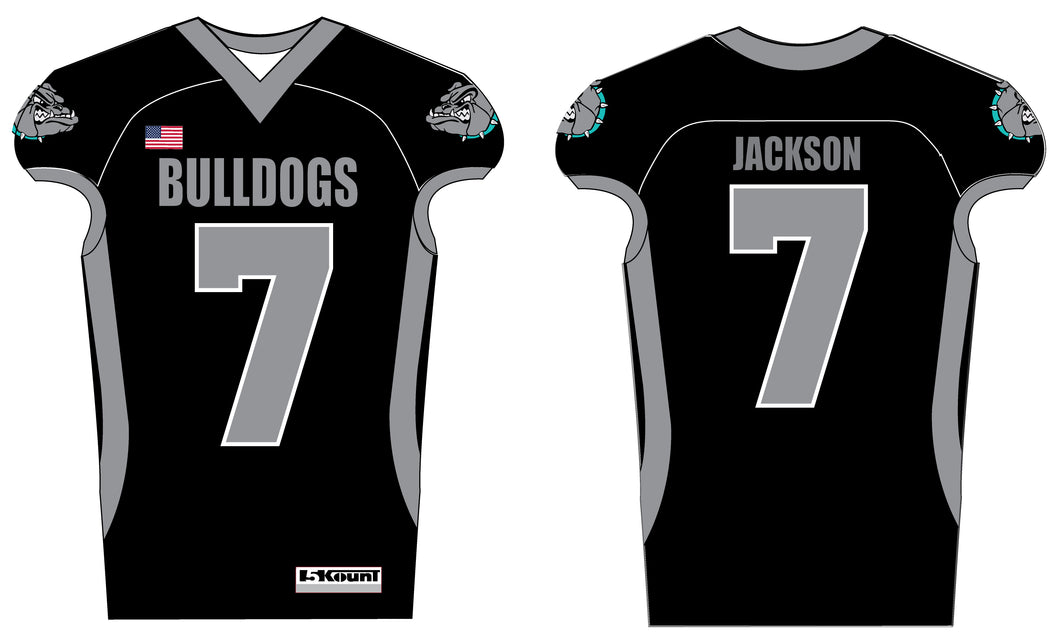 Moyock Bulldogs Football Sublimated Jersey - Black - 5KounT2018