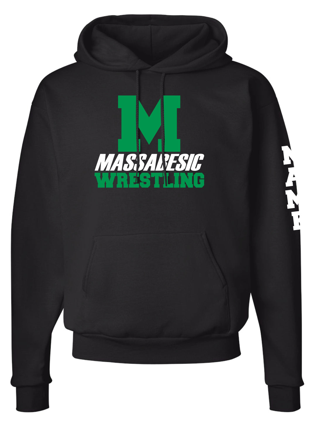 Massabesic Youth Wrestling Cotton Hoodie - Black - 5KounT