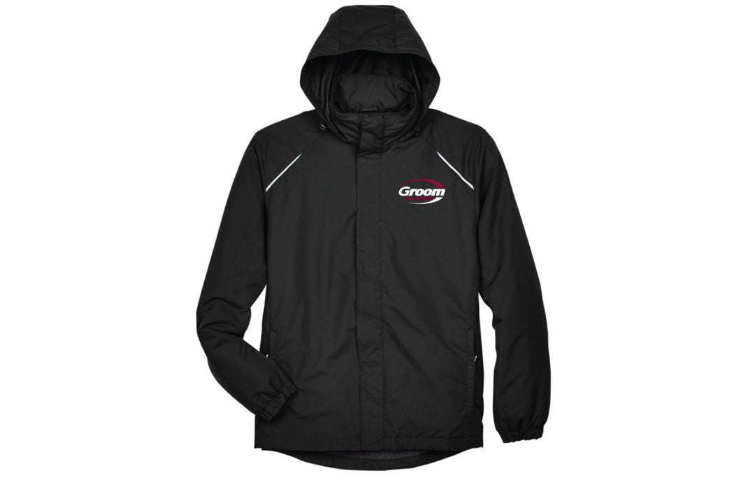 Groom Construction All Season Hooded Jacket - Black - 5KounT