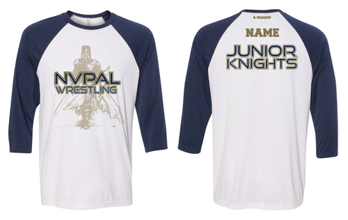 Jr. Knights Wrestling Baseball Shirt- Navy/White - 5KounT