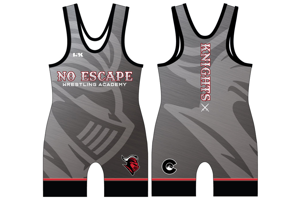 No Escape Wrestling Academy Sublimated Men's Singlet - Design 4 (Gray)