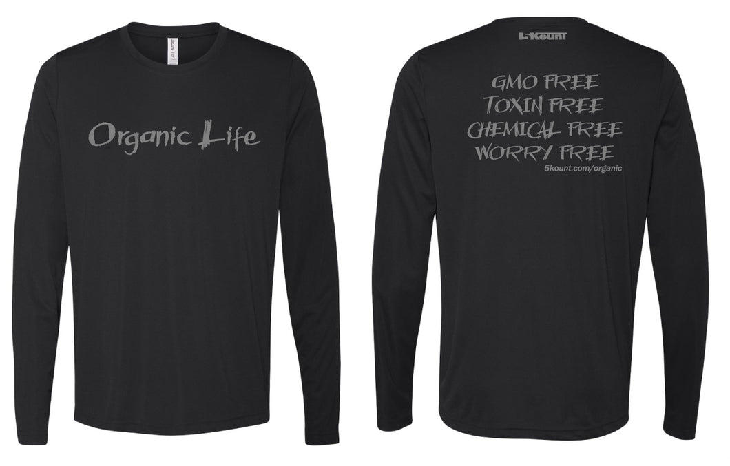 Organic Life Long Sleeve DryFit Tee - Black 1.0 - 5KounT