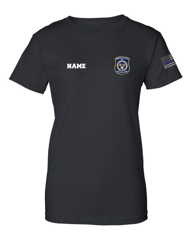 Bergen County Police Academy Cotton Women's Crew Tee Black - 5KounT2018