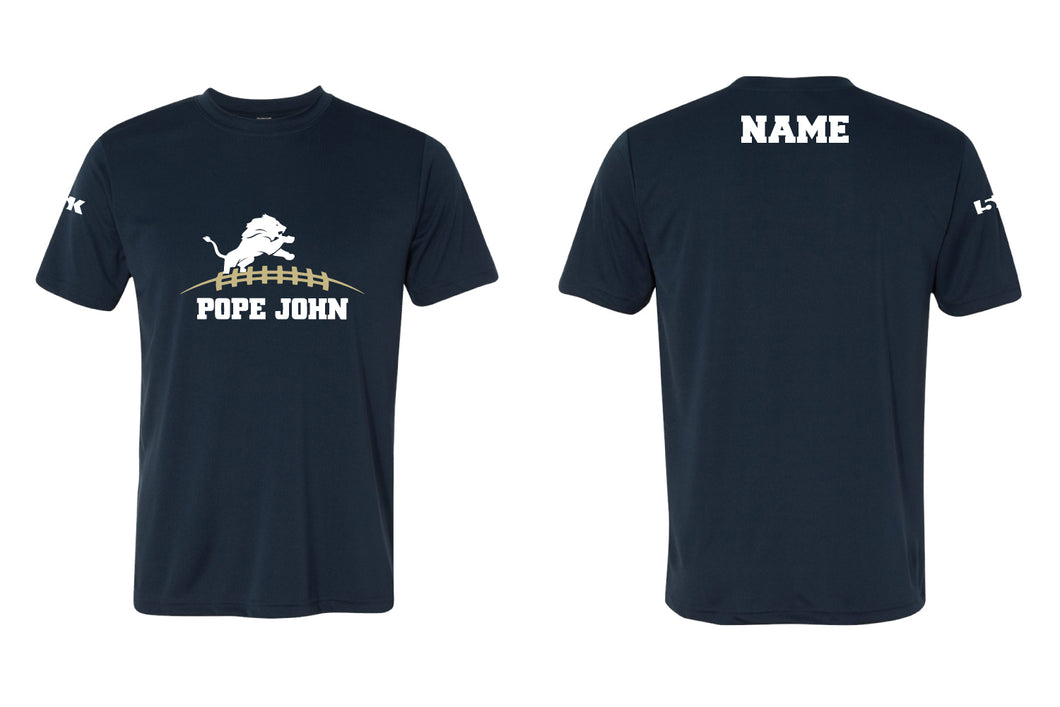 Pope John HS Football Dryfit Performance Tee - Navy