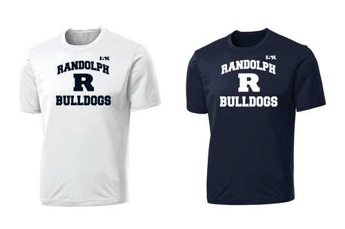 Randolph Bulldogs Dryfit Tee Design 2- White/Navy - 5KounT