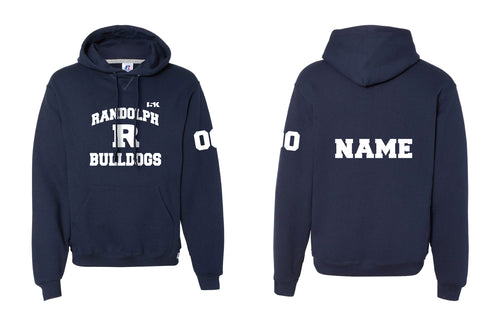 Randolph Bulldogs Russell Athletic Cotton Hoodie Desgin 3- Navy - 5KounT