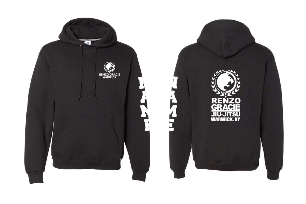 Renzo Gracie Jiu Jitsu Russell Athletic Cotton Hoodie Black