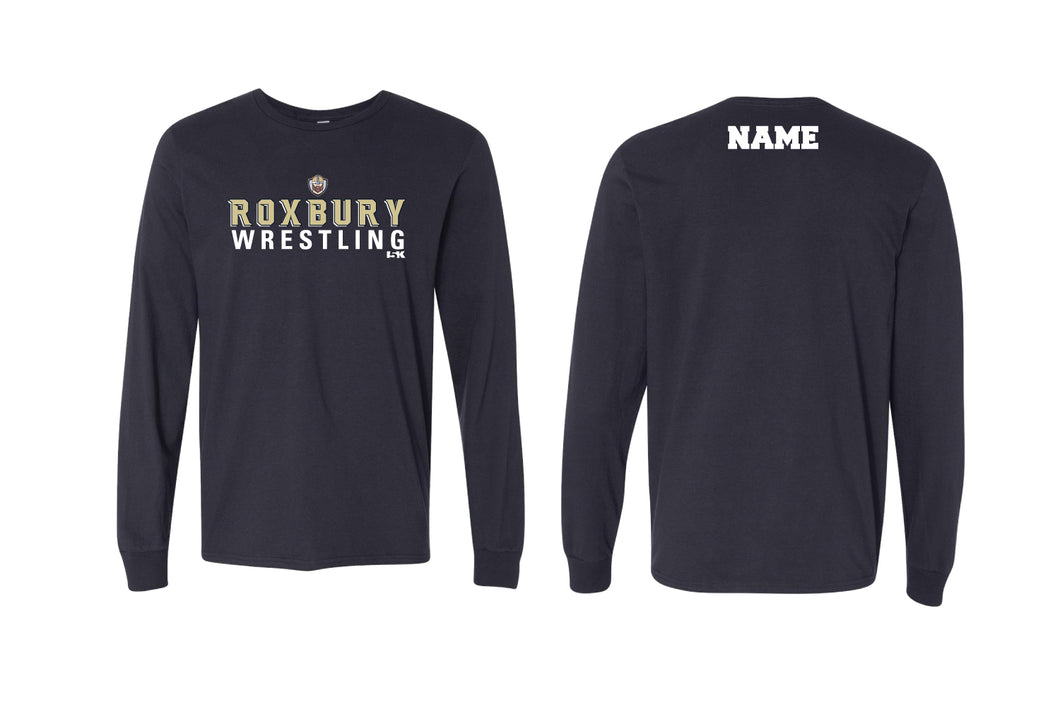 Roxbury Gaels Wrestling Cotton Crew Long Sleeve Tee - Navy - 5KounT