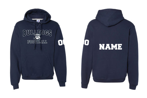 Randolph Football Bulldogs Russell Athletic Cotton Hoodie - Navy - 5KounT