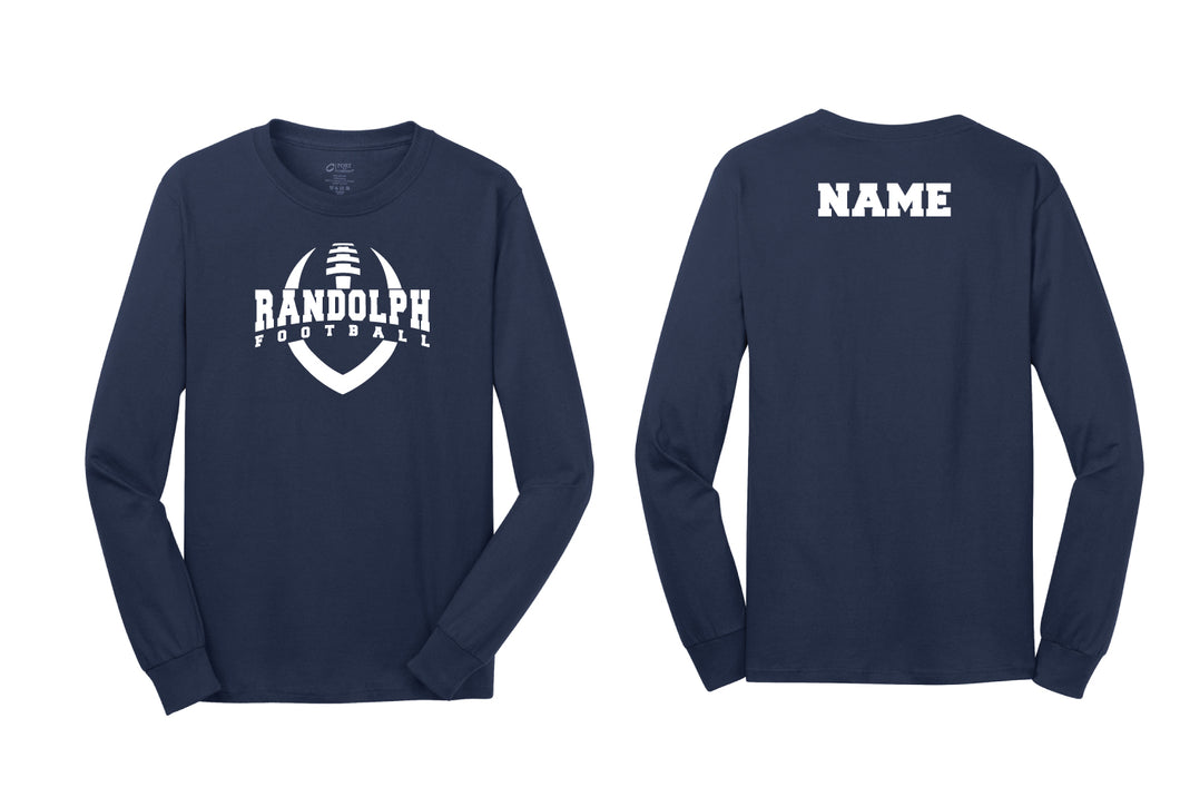 Randolph Football Long Sleeve Cotton Tee - Navy - 5KounT
