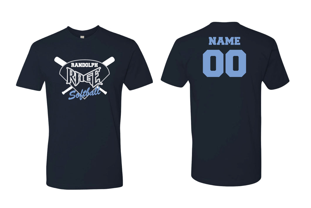 Randolph Rage Softball Cotton Crew Tee - Navy - 5KounT